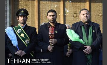 مراسم تعویض پرچم گنبد حرم حضرت عبدالعظیم (ع) 6