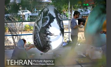 جشنواره تخم مرغ رنگی در بلوار کشاورز 18