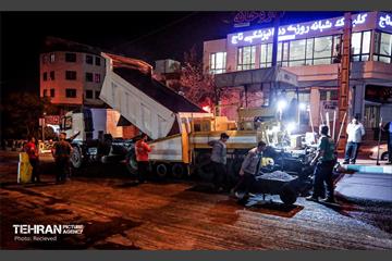 عملیات آسفالت ریزی در منطقه 5 30