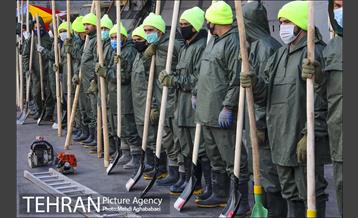 مانور عملیات برف روبی شهرداری منطقه 8