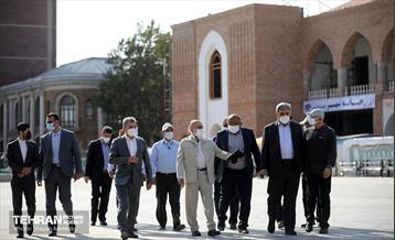 بازدید پیروز حناچی و مهدی چمران از پروژه خانه شهر(بلدیه قدیم) 7