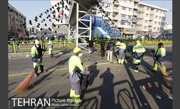 نظافت و پاکسازی مسیرهای مراسم تشییع پیکر سردار قاسم سلیمانی  19