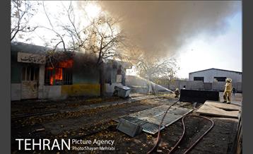 مانور آتش نشانی در شرکت اتوبوسرانی 16