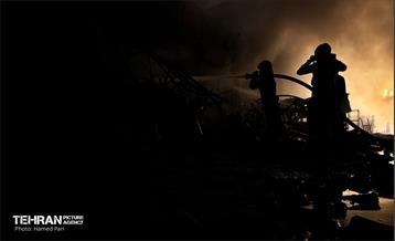 حریق در بازار آهن شادآباد 3