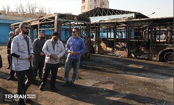 خسارات وارده به اتوبوس‌های شهر تهران 3