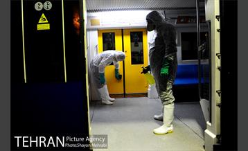عملیات ضد عفونی کردن مترو تهران 15
