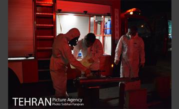 ضدعفونی معابر توسط سازمان آتش نشانی  9