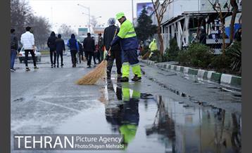 خدمات شهرداری تهران در پایان راهپیمایی یوم الله 22 بهمن 14