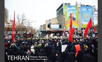 تجمع مردم تهران در پی شهادت سردار قاسم سلیمانی 16