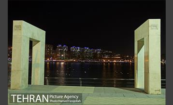 نمای غروب و شب دریاچه خلیج فارس 2