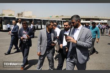 بازدید اصحاب رسانه از منطقه ۵ شرکت واحد اتوبوسرانی 6