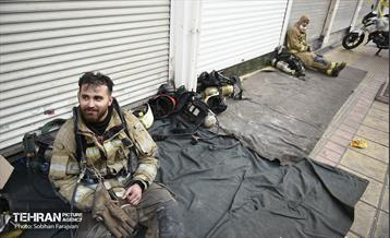 آتش سوزی در خیابان بهار تهران 80