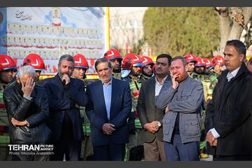 تشییع پیکر شهید آتش‌نشان «قریب رضا دارابی» -1 32