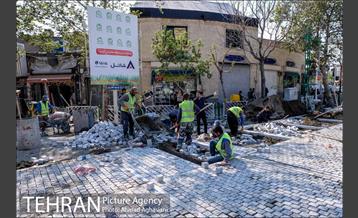 پروژه سنگ فرش میدان بهارستان  17