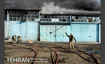 مانور آتش نشانی در شرکت اتوبوسرانی 7