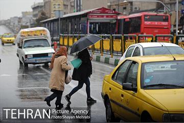 بارش باران پاییزی در تهران 8