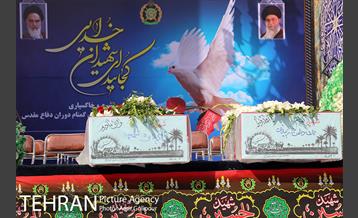 مراسم تشییع پیکر دو شهید گمنام در شهرک چیتگر 14