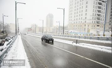 ترافیک روان در روز برفی تهران 4