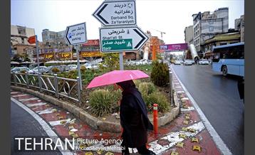 بارش باران در تهران 9