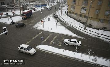 ترافیک روان در روز برفی تهران 19