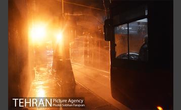 آغاز عملیات ضدعفونی کردن اتوبوس های تهران 16