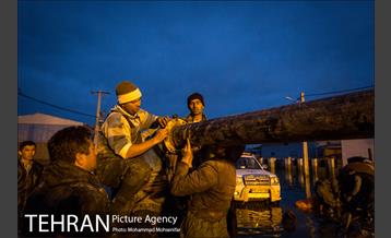 عملیات تخلیه آب از محلات گمیشان 37