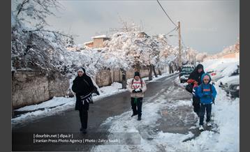 محله ده ونک در روزهای برفی تهران 10
