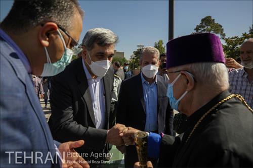 آیین بهره برداری از پروژه های مدیریت شهری منطقه 14 و بهسازی میدانگاه و مجموعه آرامستان های دولاب 26