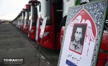 مراسم اختصاص ۳۳۴ دستگاه اتوبوس ویژه انتخابات 20