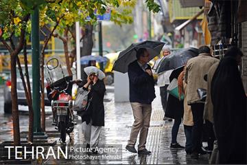 بارش باران پاییزی در تهران 6