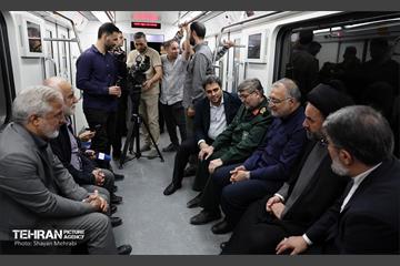 آیین تست گرم مسیر پایانی خط ۷ مترو تهران و بهره‌برداری از ورودی دوم ایستگاه آهنگ 13