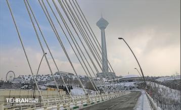 تهران برفی از نمای برج میلاد 19