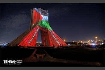 ویدئومپینگ حمایت از پیروزی مردم فلسطین در میدان آزادی 9