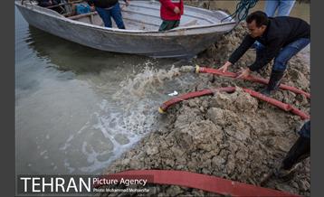 عملیات تخلیه آب از محلات گمیشان 18