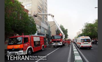 آتش سوزی پاساژ مهستان 13