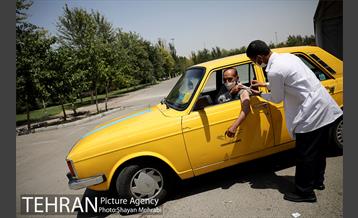آغاز واکسیناسیون رانندگان تاکسی تهران 19
