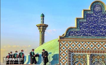 تعویض پرچم حرم عبدالعظیم حسنی / مهدی شاه محمدی