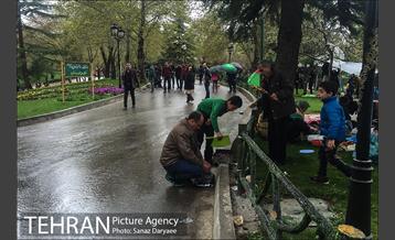 روز طبیعت بارانی در بوستان ملت 12