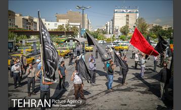 تکیه سیار عزای حسینی در پایانه تاکسیرانی سازمان آب 13