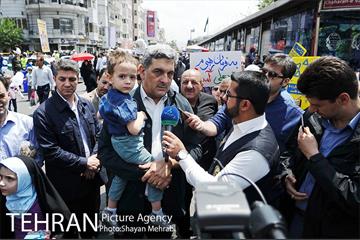 حضور شهردار تهران در راهپیمایی روز قدس 11