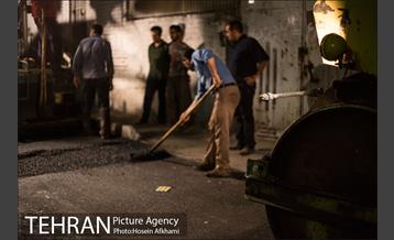 عملیات آسفالت ریزی در ناحیه یک منظقه هفت‎ 4