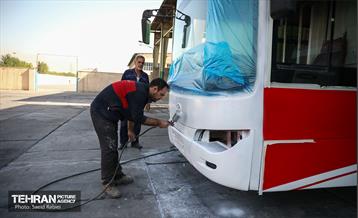 بازدید اعضای شورای شهر از مرکز اورهال سامانه شماره 2 اتوبوسرانی 11