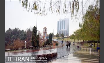 بارش باران در منطقه گردشگری عباس آباد 7