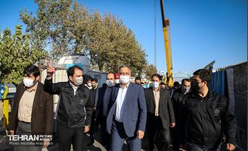 بازدید شهردار تهران از پروژه های خاکریزآب 7