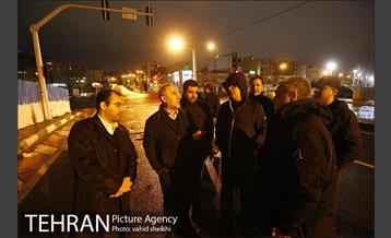 بازدید شبانه مدیران شهری از رود دره ها، مسیل ها و پروژه زیرگذر گیشا 13