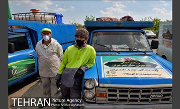 رزمایش ضدعفونی معابر سازمان بسیج شهرداری تهران 12