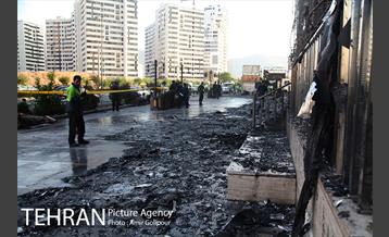 آتش سوزی مجتمع تجاری طوبی 10