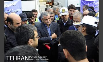 مانور ماشین آلات و تجهیزات ستاد برف روبی شهرداری تهران 9