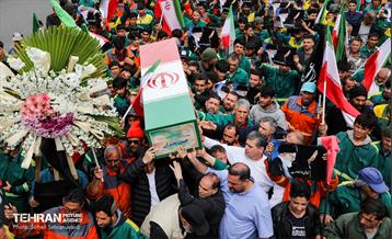 تشییع پیکر مطهر پاکبان شهید «حسن خیران»