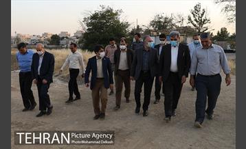 بازدید شهردار تهران از ضلع جنوبی خیابان استاد معین در پادگان جی 23